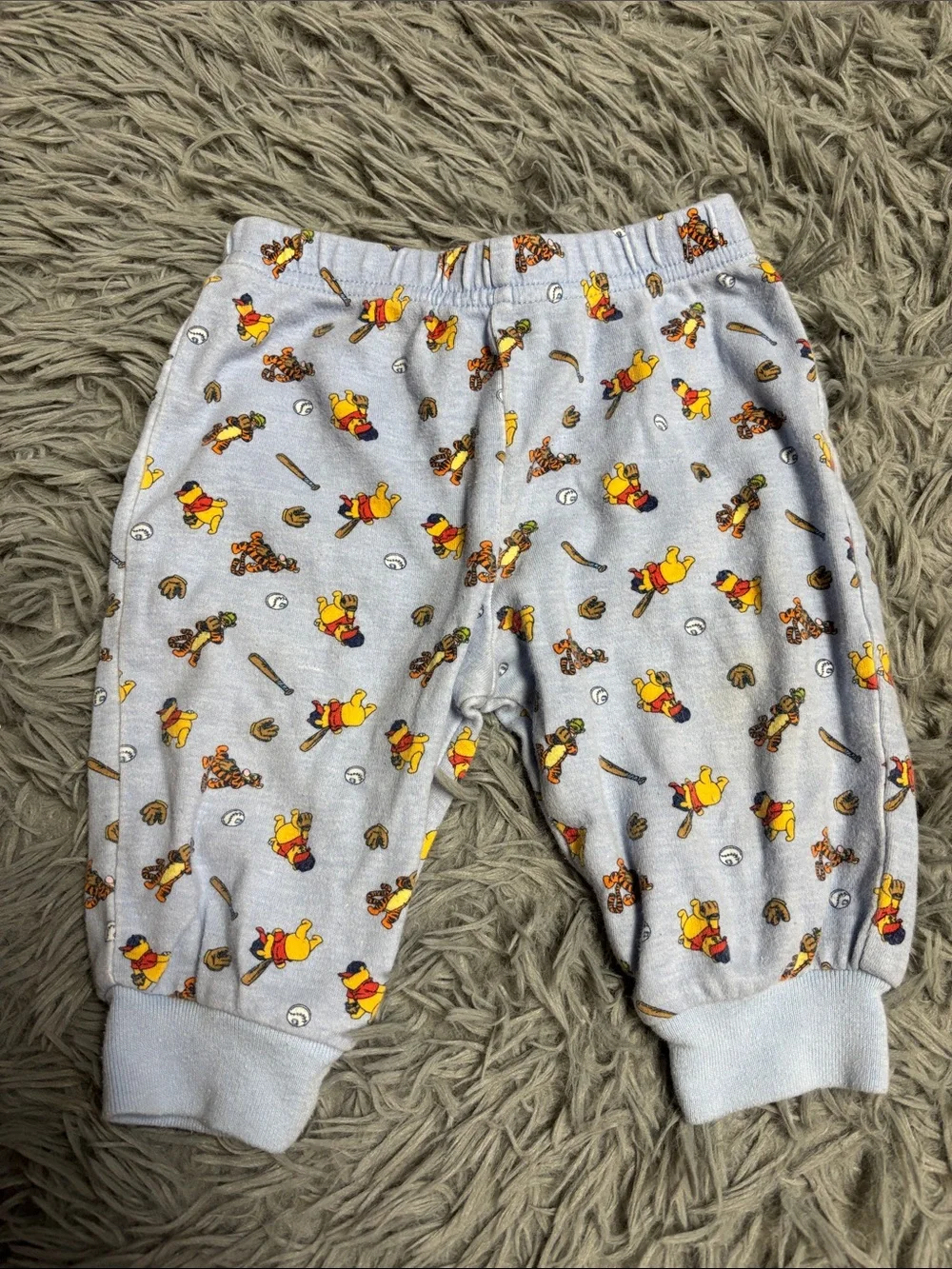 Rare Vintage Disney Baby Light Blue Winnie the Pooh Pajama Set
